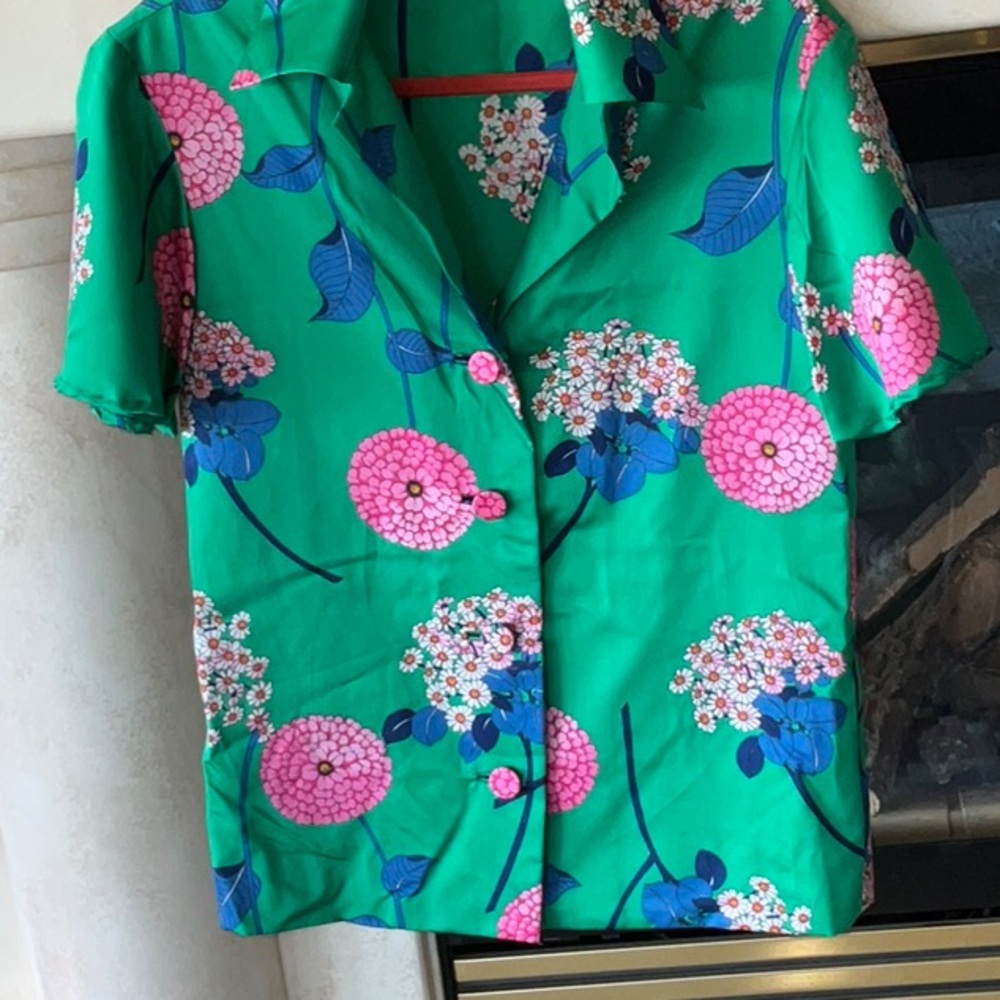 Kiki Hart New York 1960s Floral Blouse